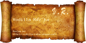 Vodilla Réka névjegykártya