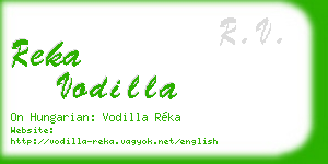 reka vodilla business card